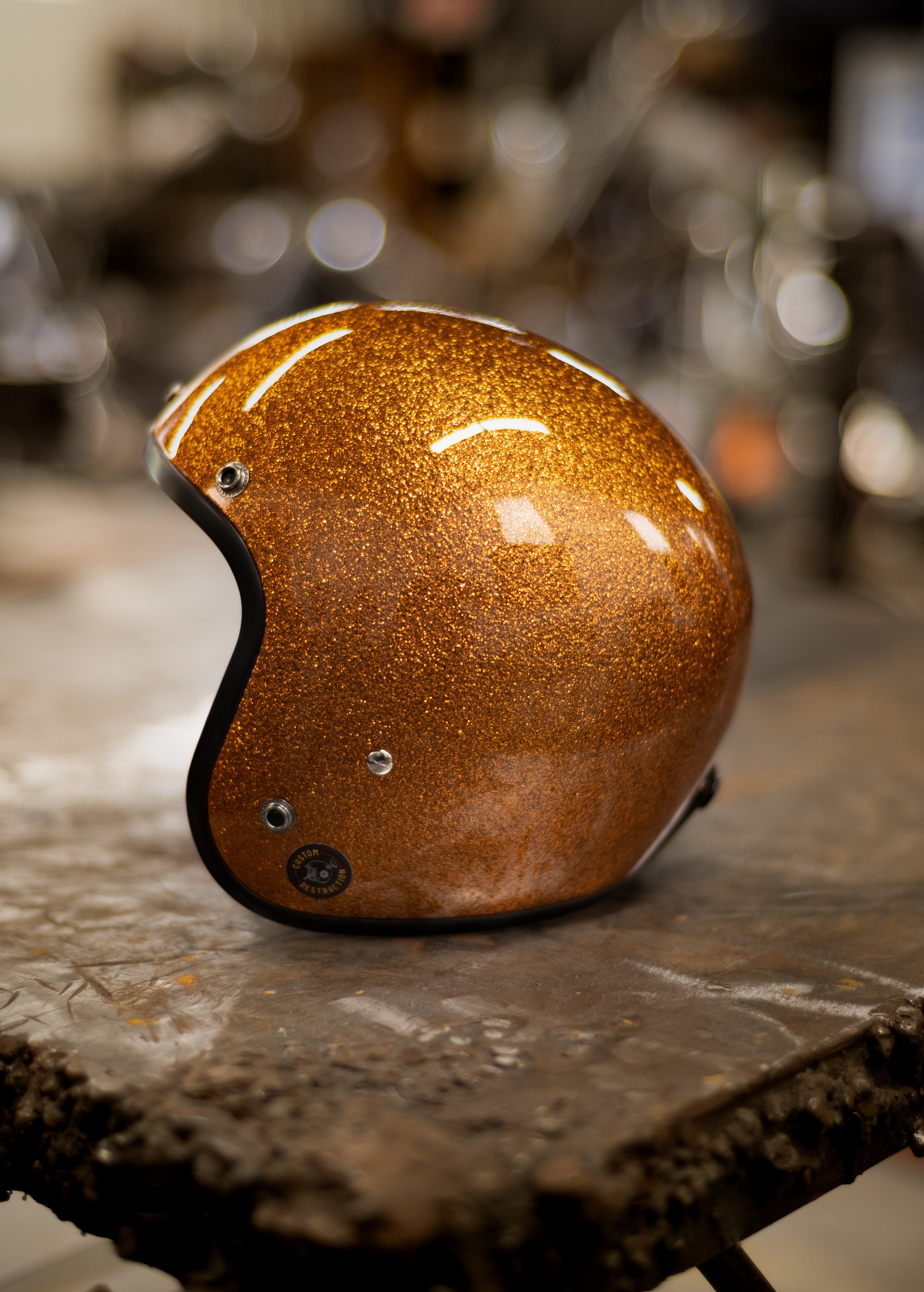 ROOTBEER METAL FLAKE WITH Black TRIM M / Green