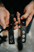 LEATHER CHIN STRAPS BLACK