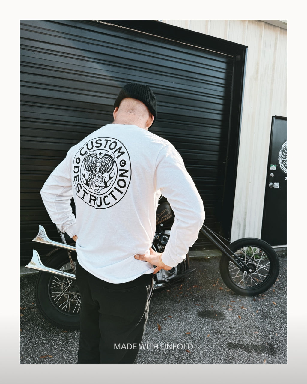 White Long Sleeve Flame